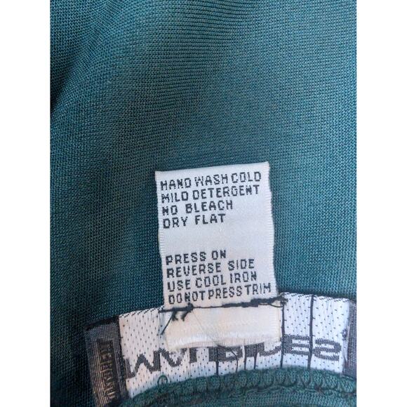 Vintage 90's Maurices Long Bodycon Sleeveless Crushed Velvet Green Dress Medium - Picture 5 of 5